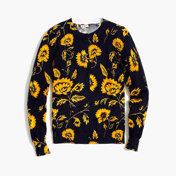 J. Crew Sweaters Nwtj Crew Floral Caryn Cardigan Poshmark